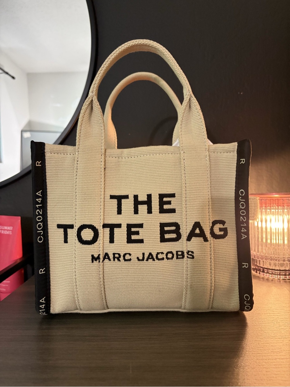 Marc Jacobs Jacquard Small Tote Bag Warm Sand/ W Crossbody Strap